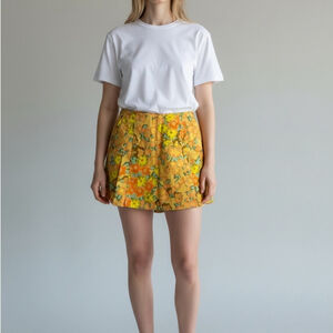 Tory Burch Blossom Poplin Skort, Yellow
